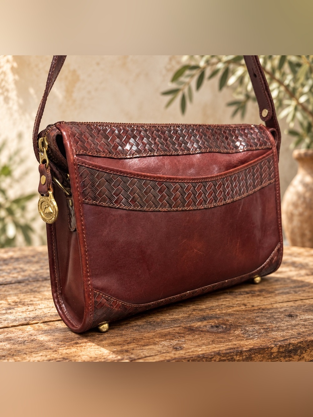 Vintage Brahmin Tucson Rich Brown Shoulder bag unlined
